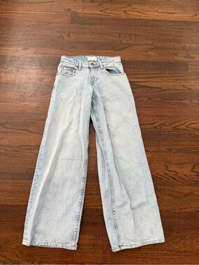 Motel Rocks Light Blue Wide-Leg Jeans